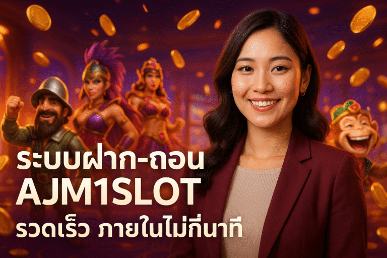 ระบบฝาก-ถอน AJM1SLOT รวดเร็ว ภายในไม่กี่นาที